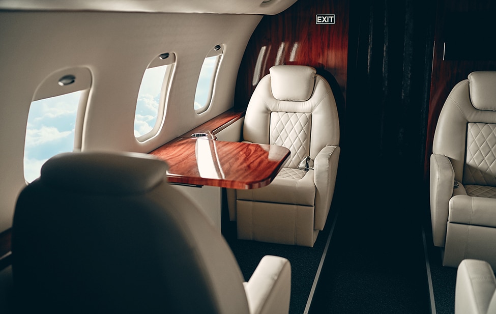 Kabine eines Privatjets